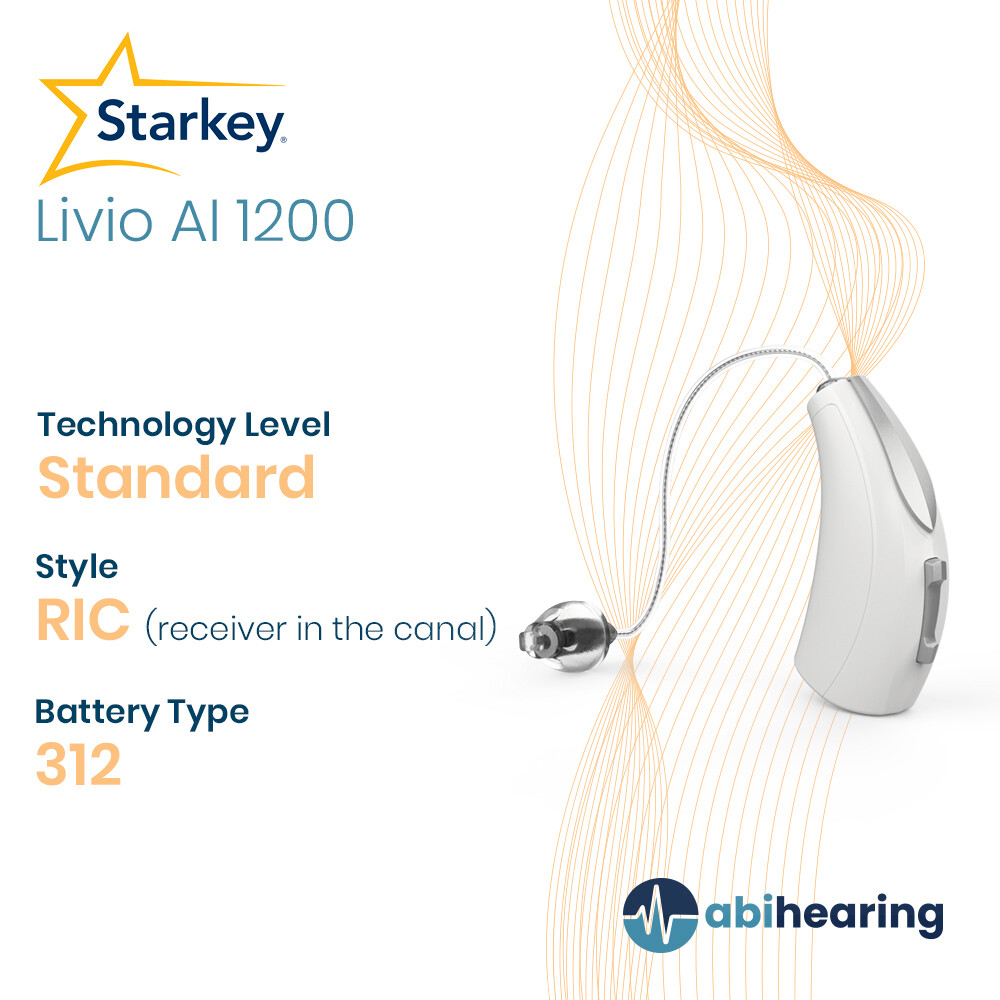 Starkey Livio AI 1200 312 RIC Hearing Aid