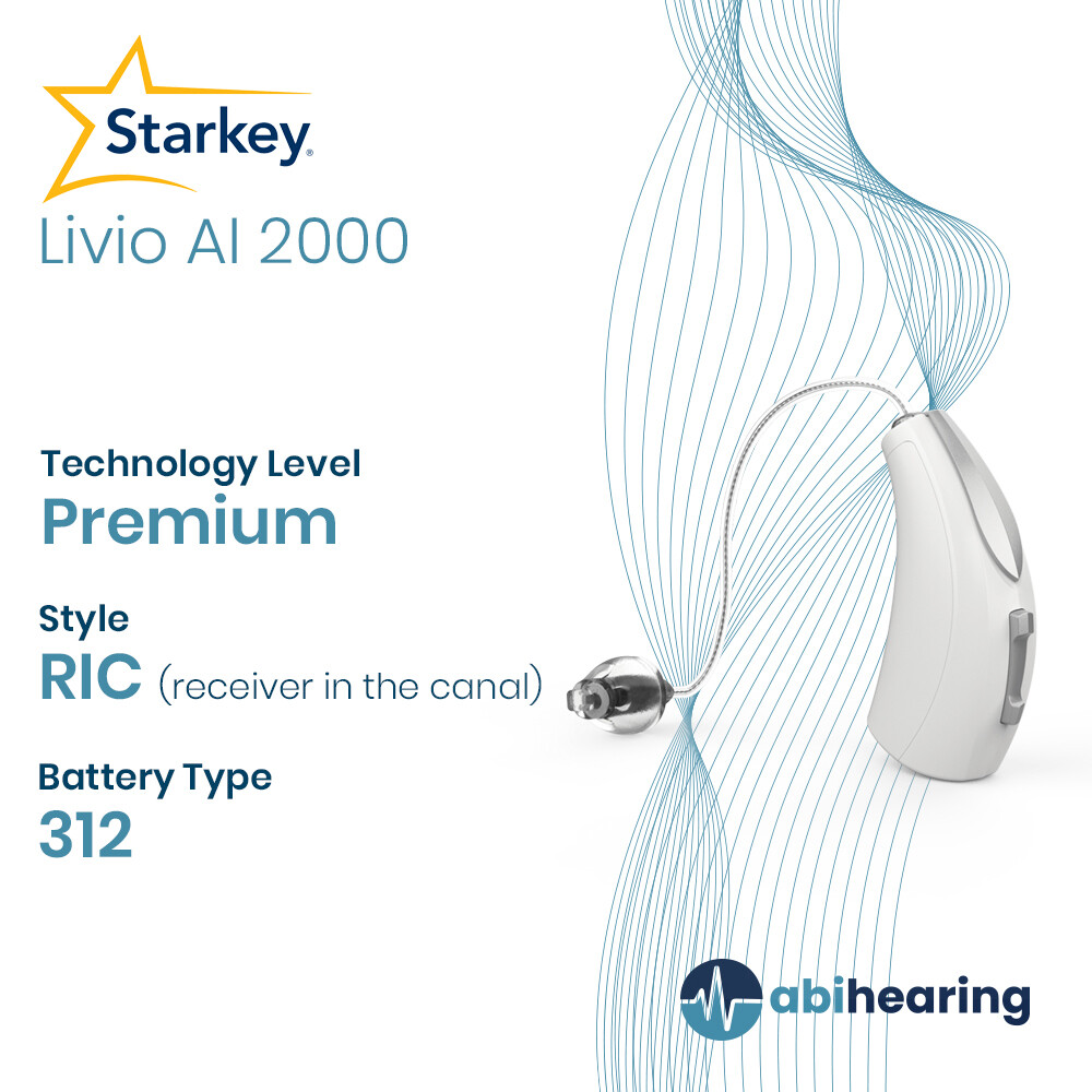 Starkey Livio 2000 312 RIC Hearing Aid