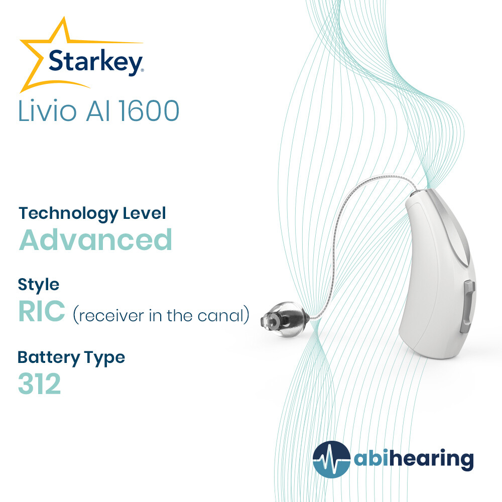 Starkey Livio 1600 312 RIC Hearing Aid