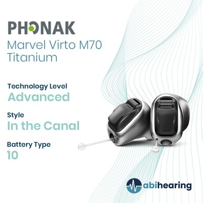 Phonak Marvel Virto M 70 10 IC Titanium Hearing Aid