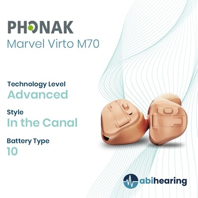Phonak Marvel Virto M 70 10 IC Hearing Aid