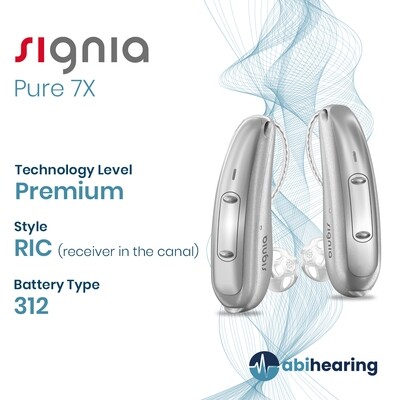Signia Pure 7X 312 RIC Hearing Aid