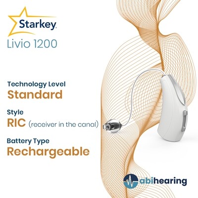 Starkey Livio 1200 Rechargeable RIC Hearing Aid