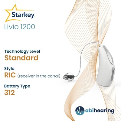Starkey Livio 1200 312 RIC Hearing Aid