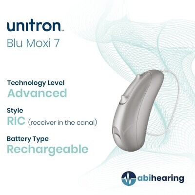Unitron Blu Moxi 7 Rechargeable RIC