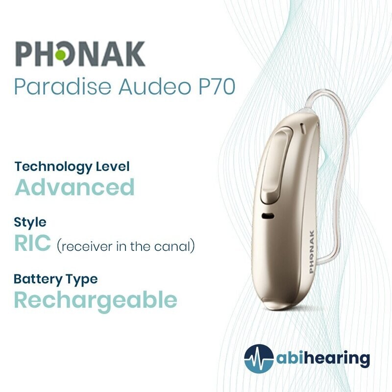 Phonak Paradise Audeo P 70 Rechargeable RIC Hearing Aid