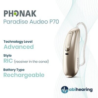 Phonak Paradise Audeo P 70 Rechargeable RIC Hearing Aid