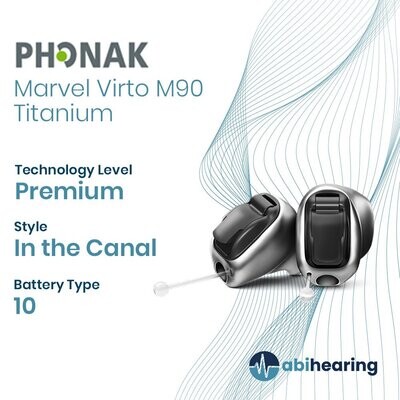 Phonak Marvel Virto M 90 10 IC Titanium Hearing Aid