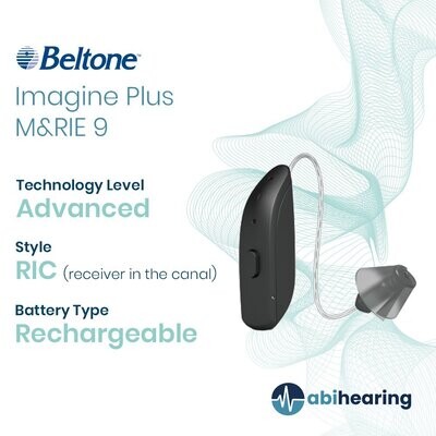 Beltone Imagine Plus M&RIE 9 Rechargeable RIC