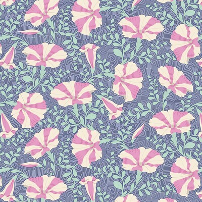 Tilda Gardenlife Striped Petunia Blue