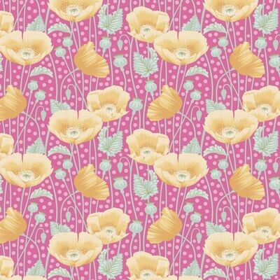 Tilda Gardenlife Poppies in Pink