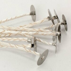 20 x Wedo Eco Wicks with Glue Dots | long hours burning wicks | vegan Wicks for Candle Making uk