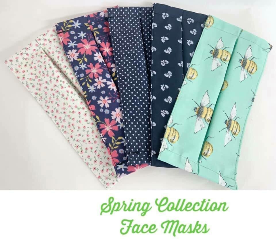 Spring collections face masks | Washables face masks | doubles layers uk