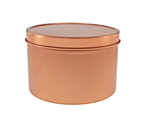 1-50 tins Rose Gold Round Seamless &amp; Slip Lid Tins | for candles making | sauces, cream ect. UK