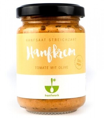 Hanfkrem Aufstrich Tomate und Olive Hanfkrem Aufstrich Tomate und Olive