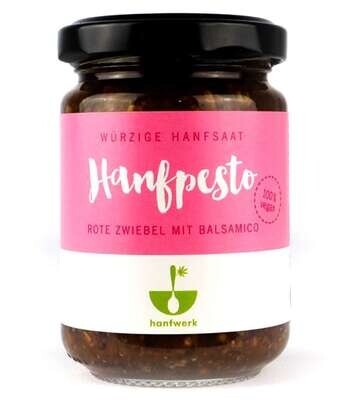 Hanfpesto Rote Zwiebel mit Balsamico Hanfpesto Rote Zwiebel mit Balsamico