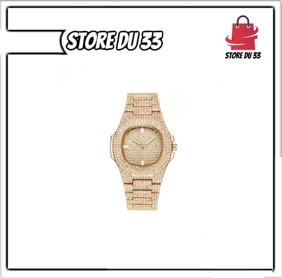 Hip hop diamond watches Mens Gold