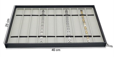 Display armbanden / horloges grijs 10 vakken