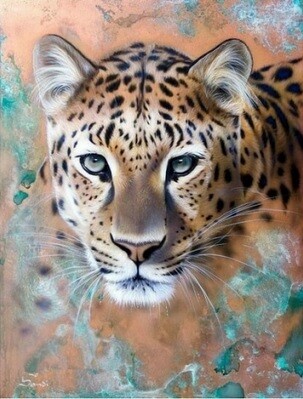 Diamond painting luipaard 40 x 50