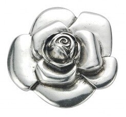 Broche bloem zilverkleurig
