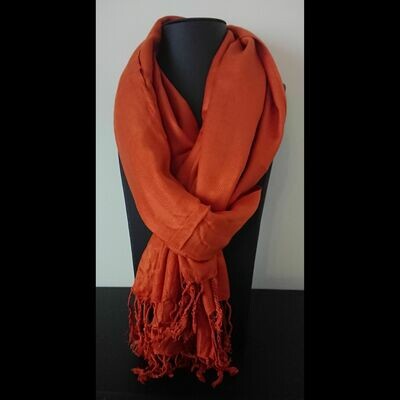 Chique effen oranje sjaal