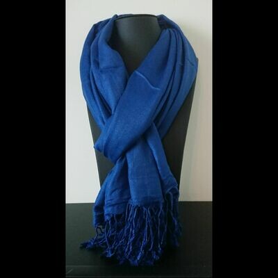 Chique effen donker blauwe sjaal