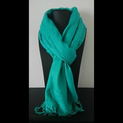 Chique effen turquoise sjaal