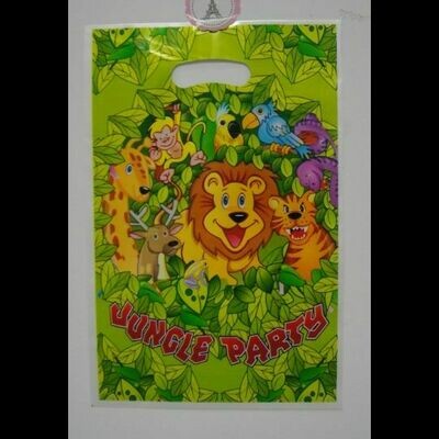 Plastic tasjes jungle dieren 23,5 x 16,5
