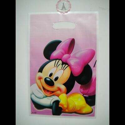 Plastic tasjes Minnie Mouse 23,5 x 16,5