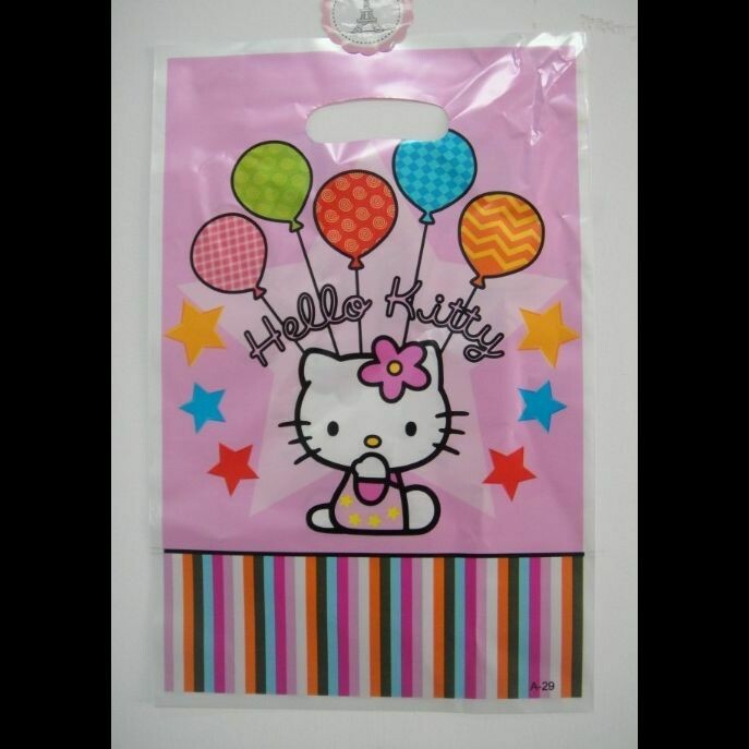 Plastic tasjes Hello Kitty 23,5 x 16,5