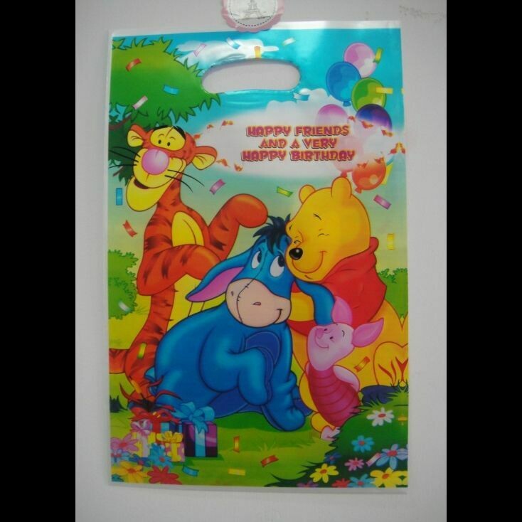 Plastic tasjes Winnie the Pooh 23,5 x 16,5