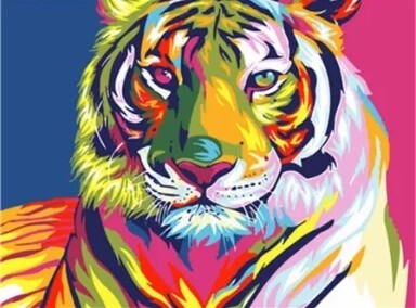 Diamond painting tijger 40 x 50