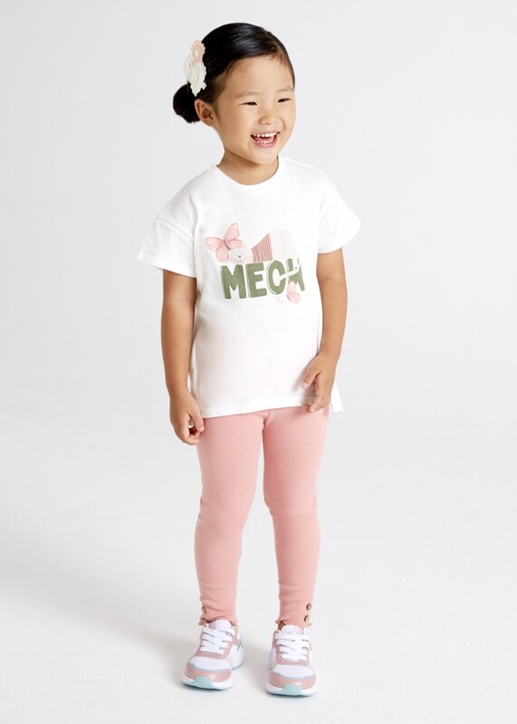 Set T-shirt And Ribbed Leggings &#39;Meow&#39;