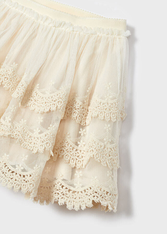 Embroidered Tulle Skirt