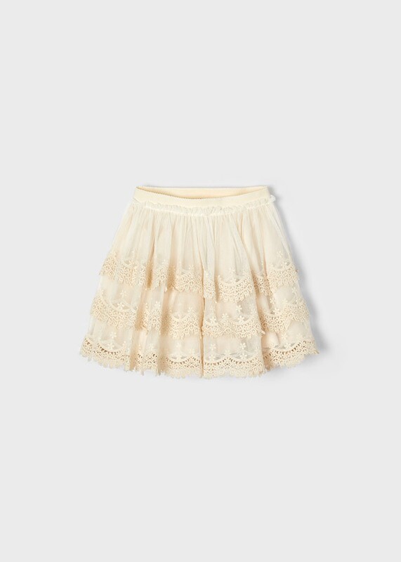 Embroidered Tulle Skirt