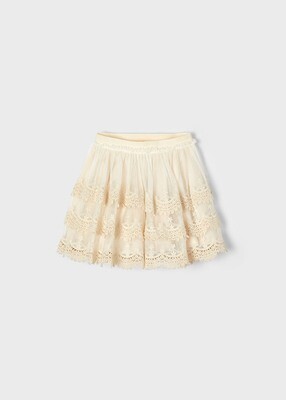 Embroidered Tulle Skirt