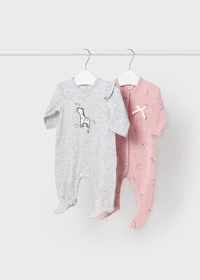 Set Of 2 Long Sleepsuits
