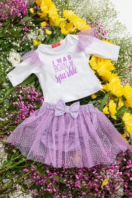 T-shirt And Skirt With Toulle
