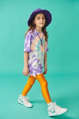 PCP Kiddo Jacqueline Shiny Leggings Neon Orange