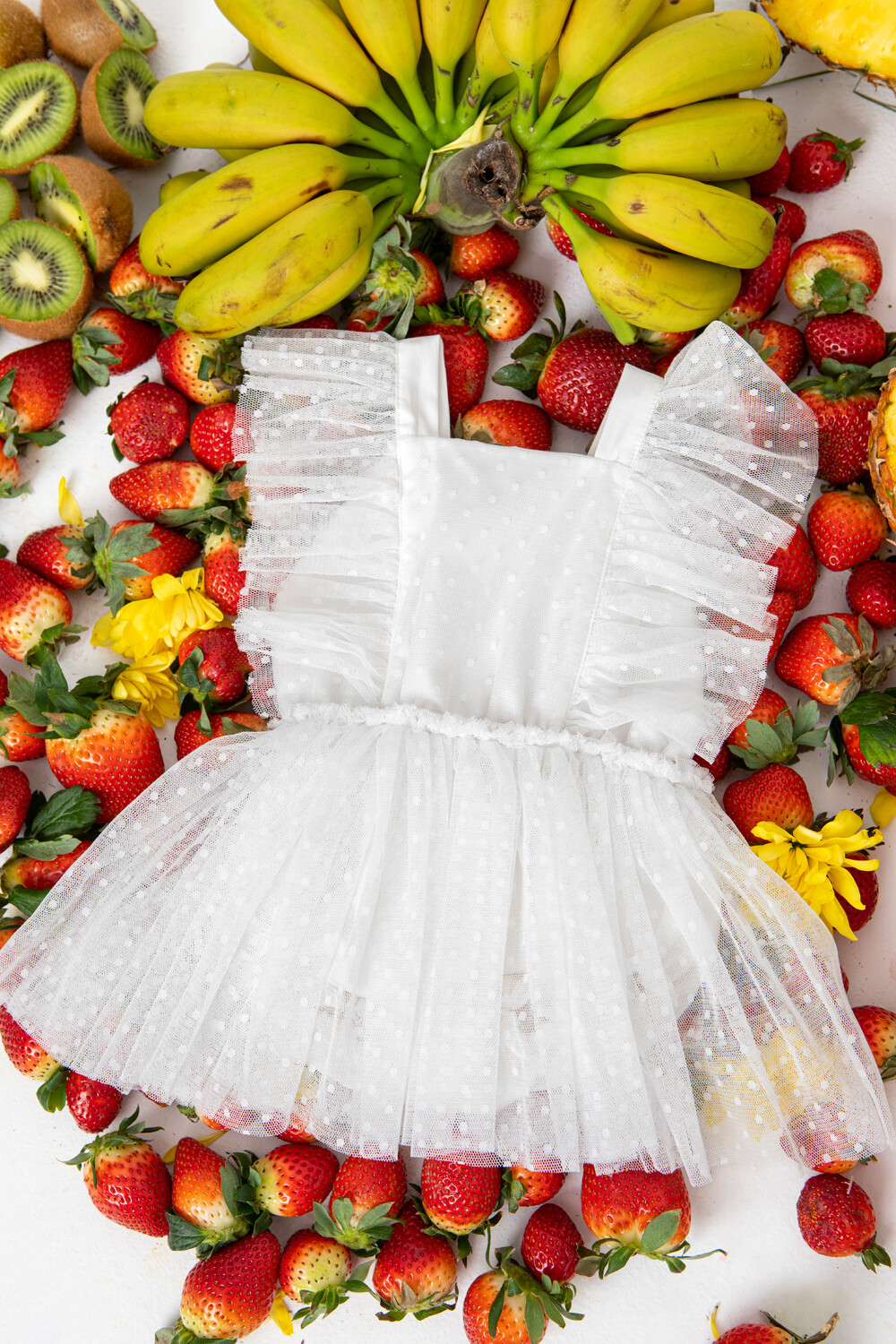 Baby Dress With Polka Dot Pattern