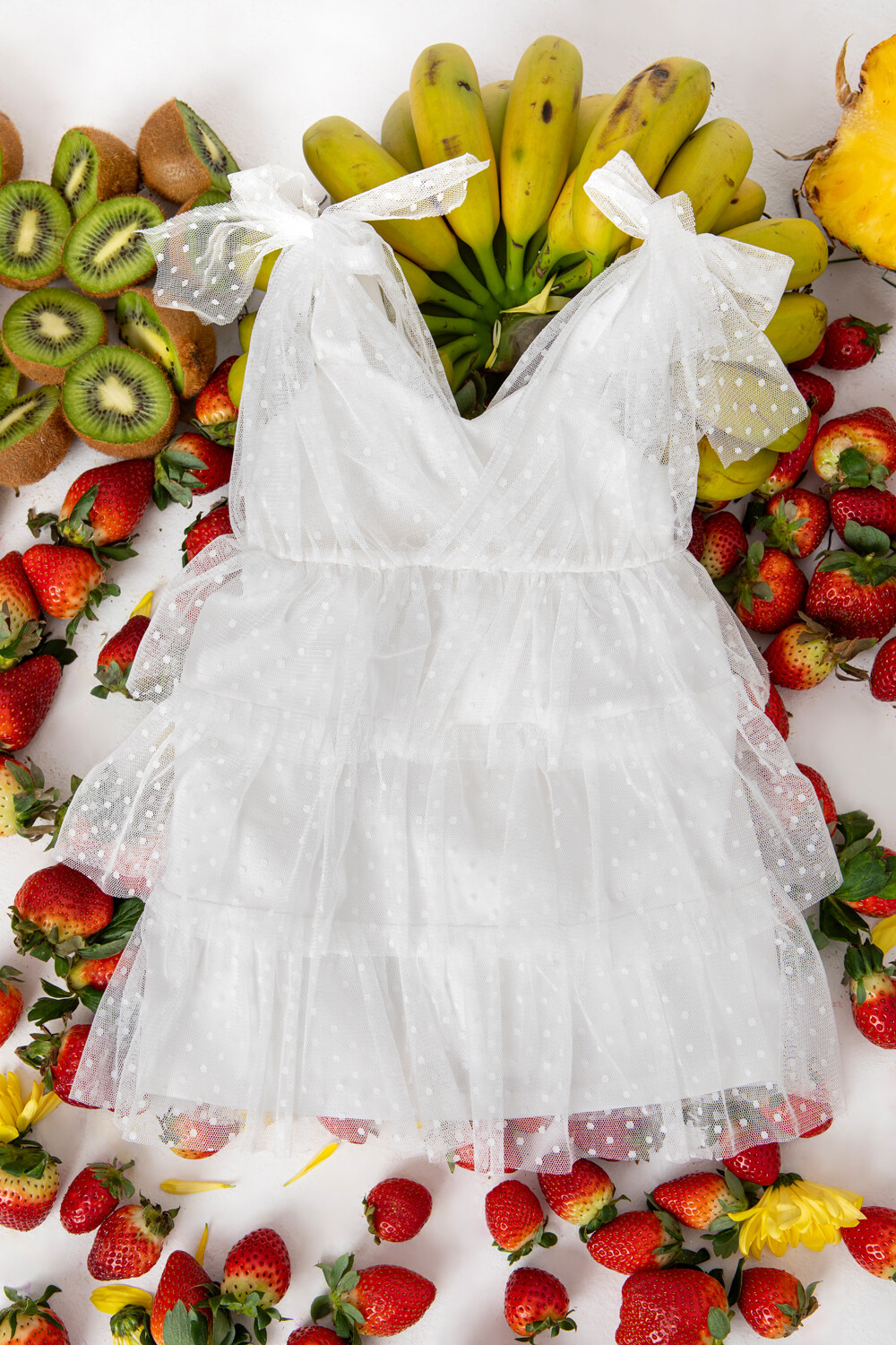 Dress With Tulle Polka Dots
