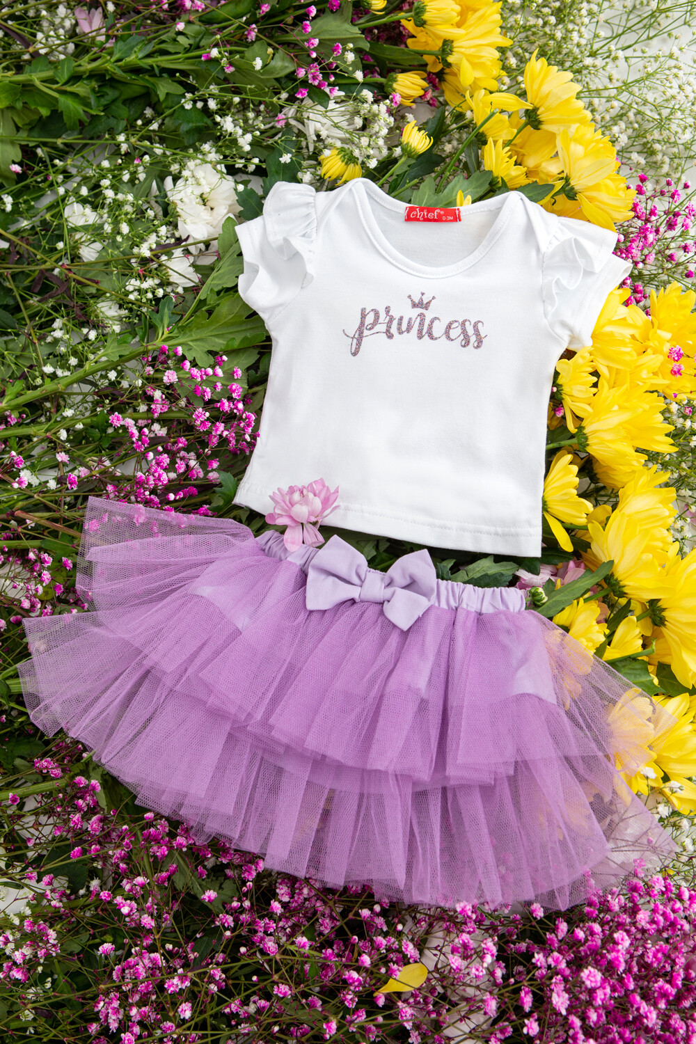 Baby Set Tulle Skirt And T-Shirt