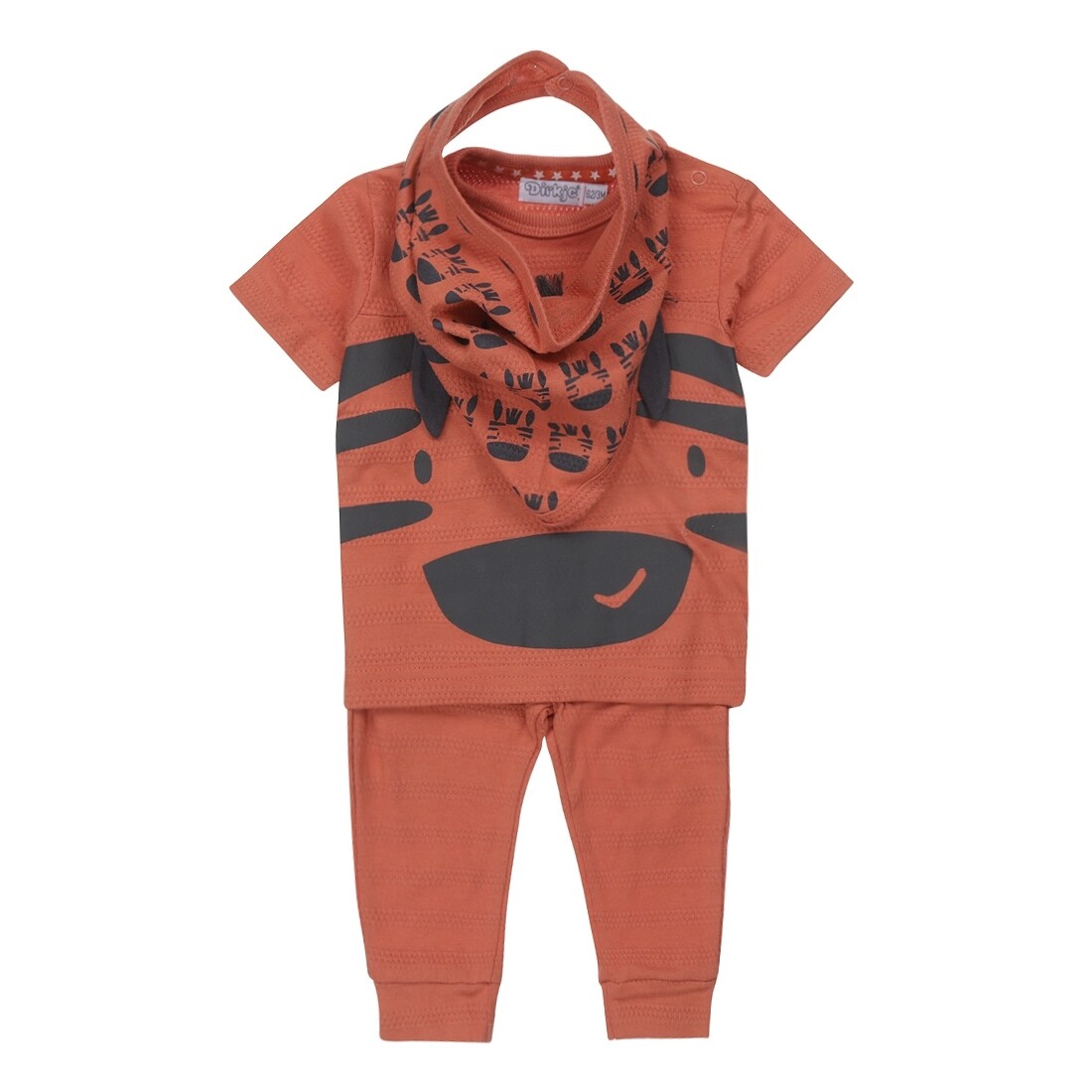 T-shirt And Trousers With Bib Set