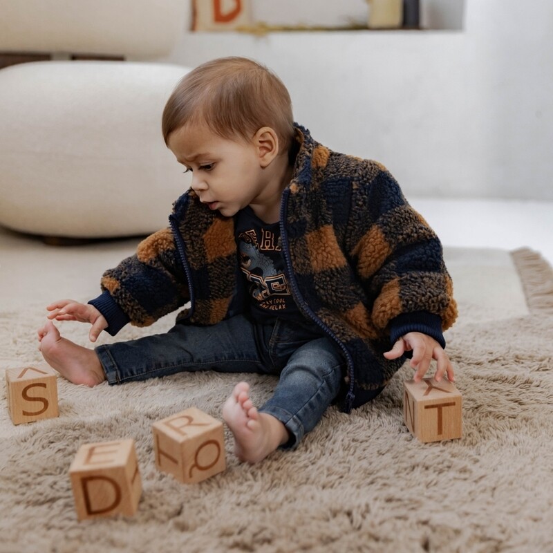 Checkered Teddy Winter Coat
