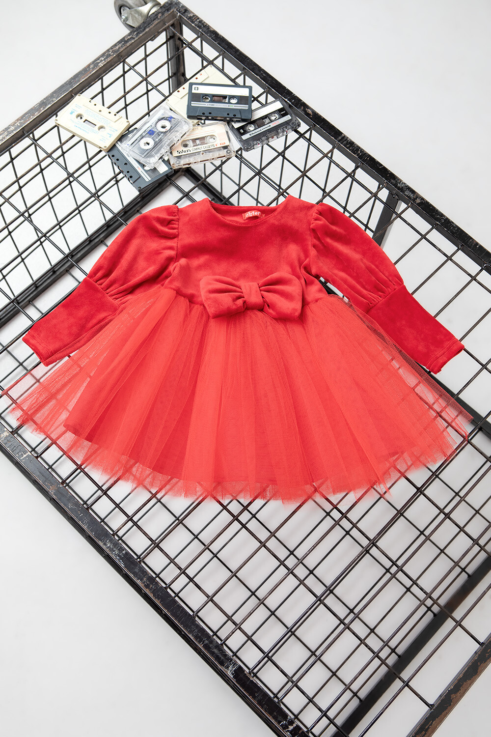 Velvet Dress With Tulle