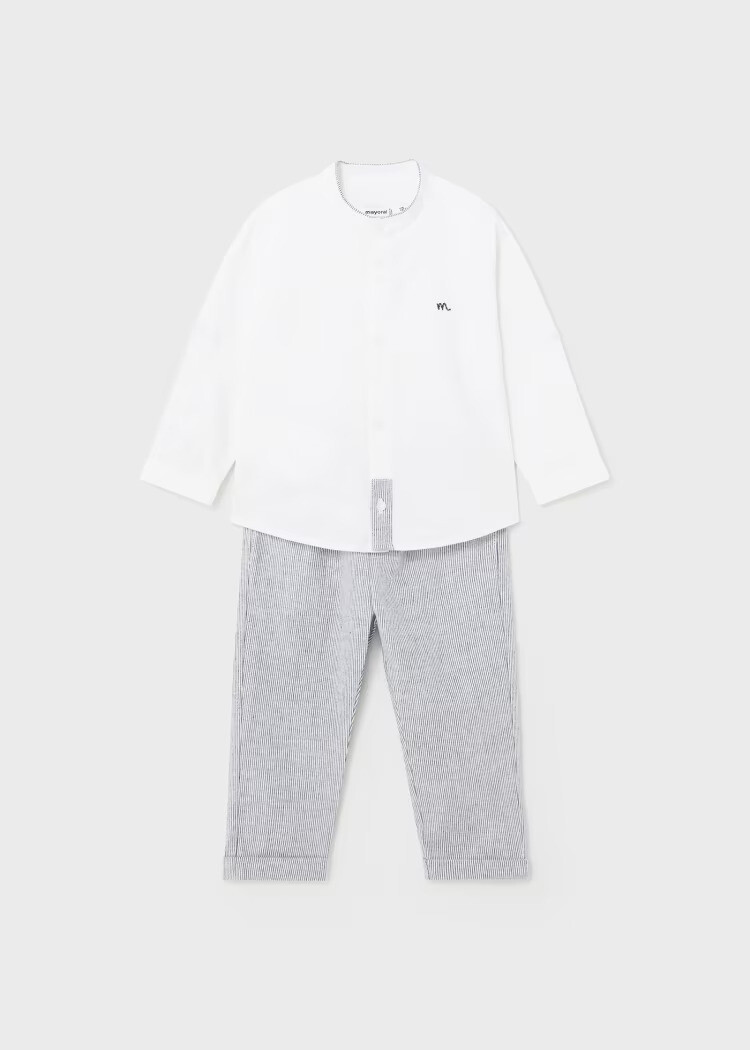 Mayoral Shirt With Trousers Linen Set