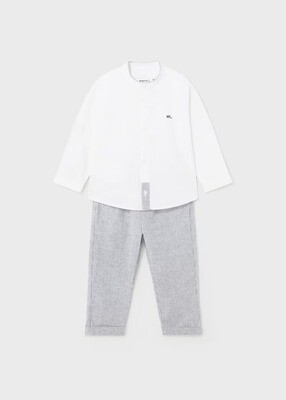 Mayoral Shirt With Trousers Linen Set