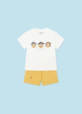 Mayoral T-shirt With Cargo Shorts Set