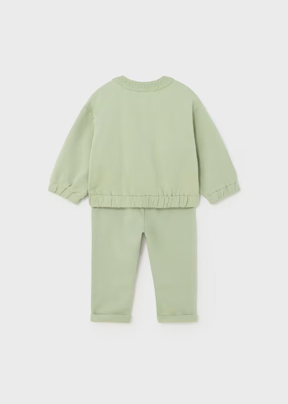 Mayoral Tracksuit Set With Print Lace Cotton