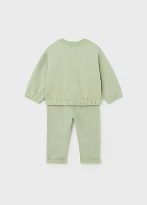 Mayoral Tracksuit Set With Print Lace Cotton